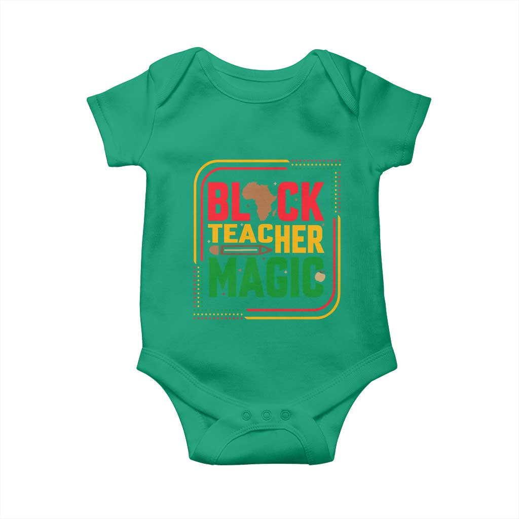 Black Teacher Magic Baby Onesie African American Pride Educator Gift TS12 Irish Green Print Your Wear