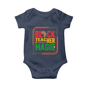 Black Teacher Magic Baby Onesie African American Pride Educator Gift TS12 Navy Print Your Wear