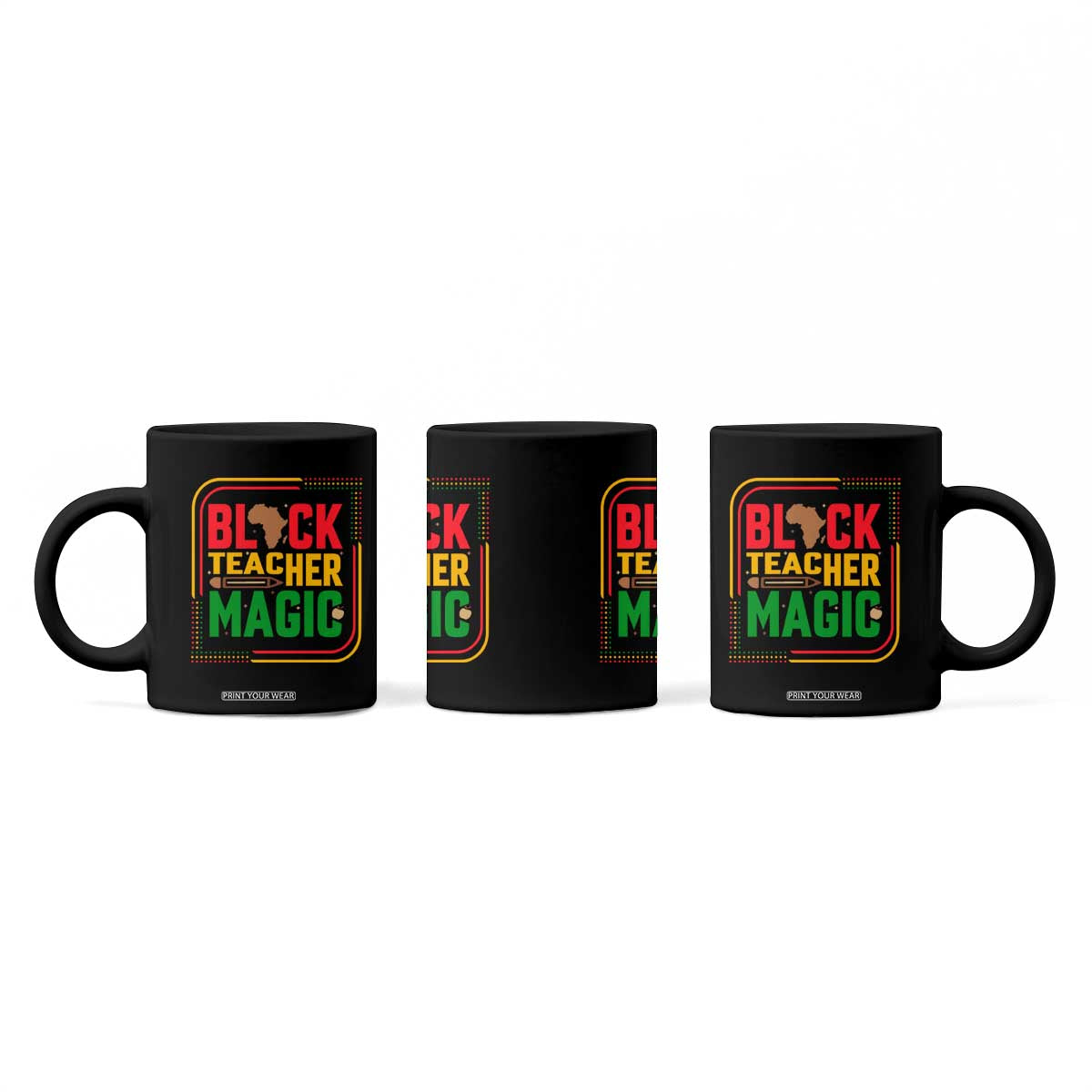 Black Teacher Magic Coffee Mug African American Pride Educator Gift TS12 Print Your Wear