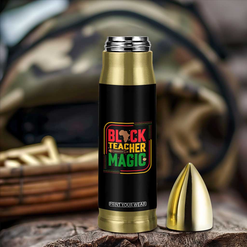 Black Teacher Magic Bullet Tumbler African American Pride Educator Gift TS12 Print Your Wear