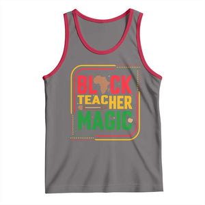 Black Teacher Magic Tank Top African American Pride Educator Gift TS12 Deep Heather Red Print Your Wear