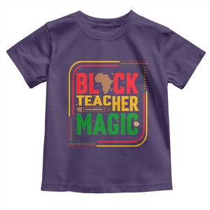 Black Teacher Magic Toddler T Shirt African American Pride Educator Gift TS12 Purple Print Your Wear
