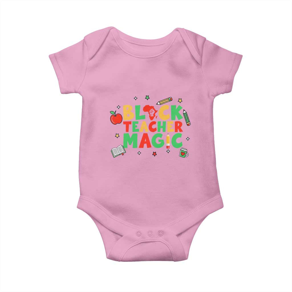 Inspirational Black Teacher Magic Baby Onesie African American History Month TS12 Light Pink Print Your Wear