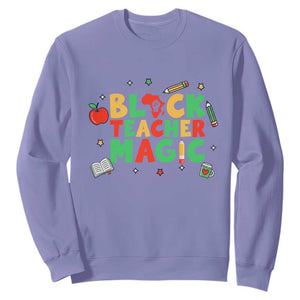 Inspirational Black Teacher Magic Sweatshirt African American History Month TS12 Violet Print Your Wear