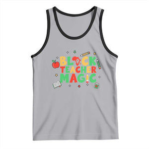 Inspirational Black Teacher Magic Tank Top African American History Month TS12 Athletic Heather Black Print Your Wear