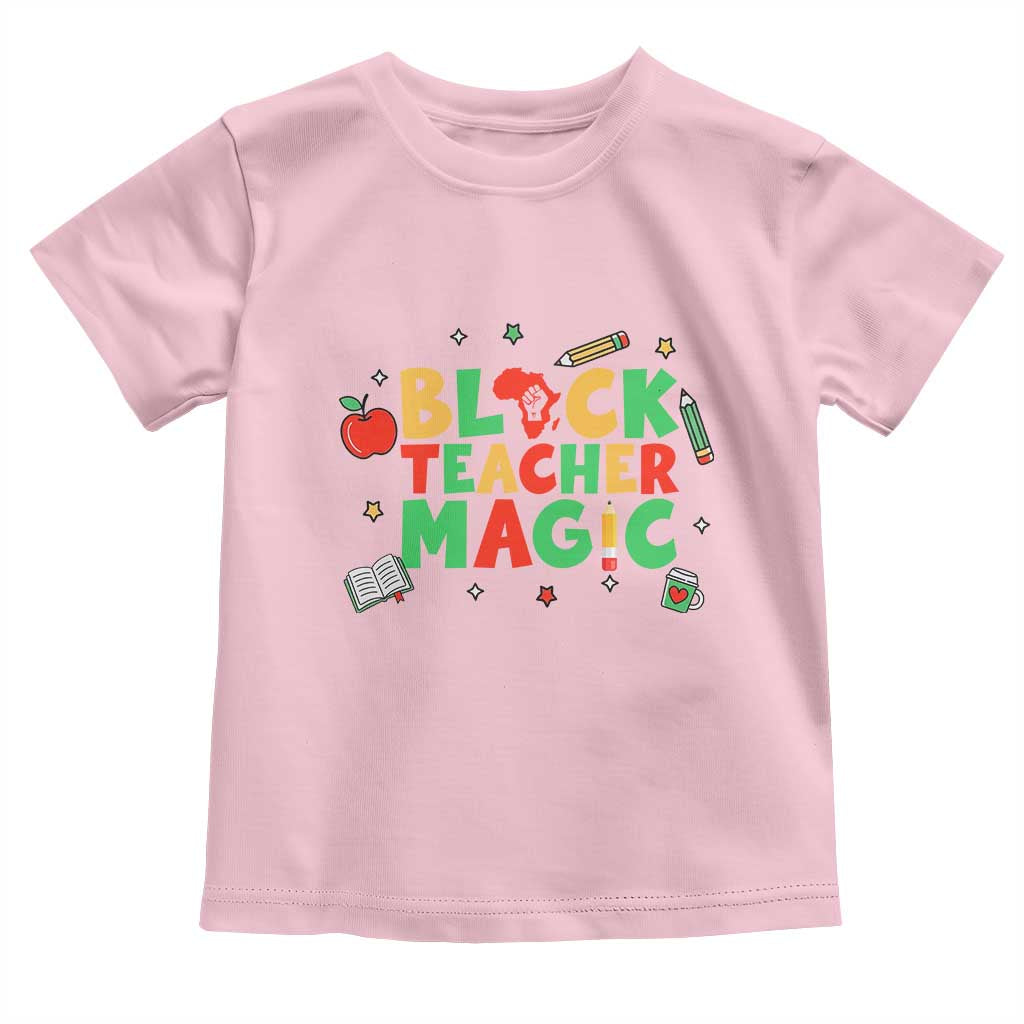 Inspirational Black Teacher Magic Toddler T Shirt African American History Month TS12 Light Pink Print Your Wear