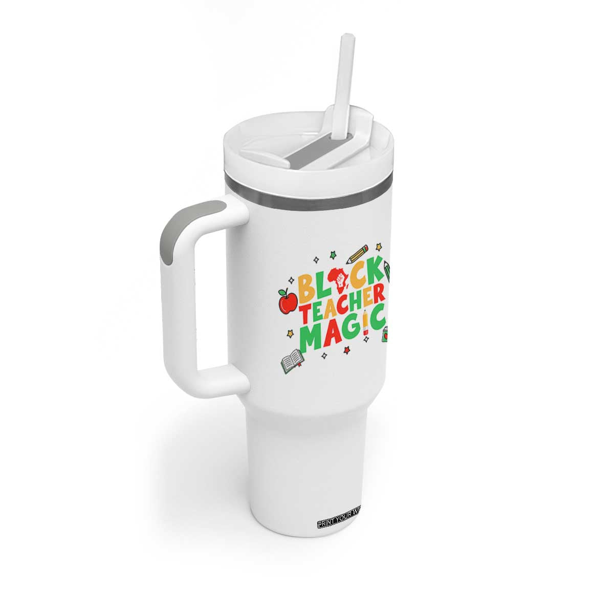 Inspirational Black Teacher Magic Tumbler With Handle African American History Month TS12 Print Your Wear