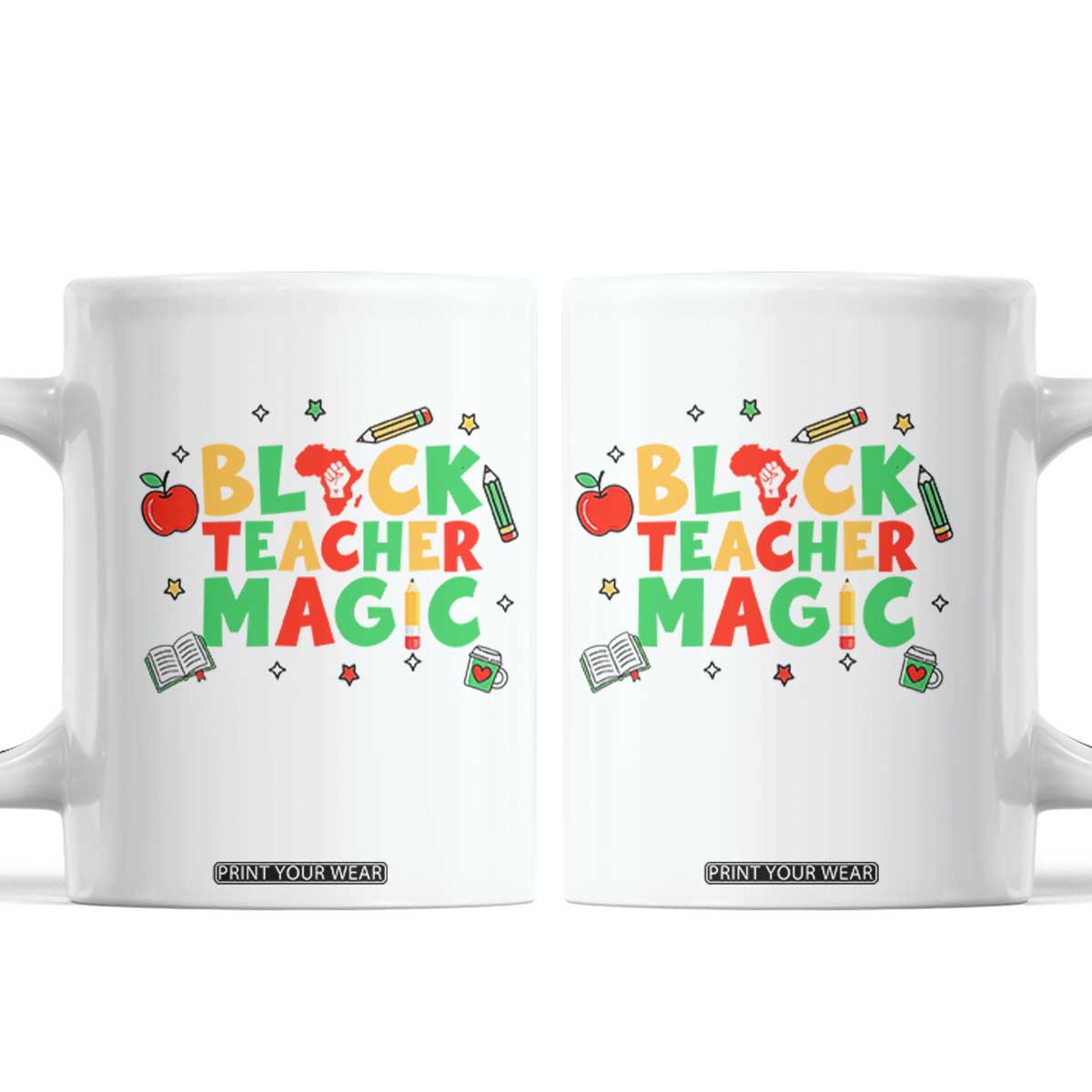 Inspirational Black Teacher Magic Coffee Mug African American History Month TS12 White Print Your Wear