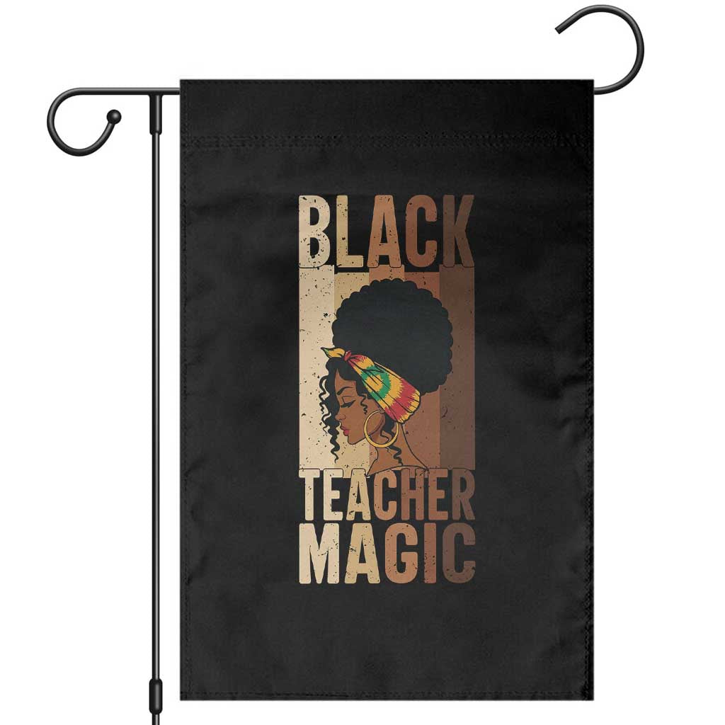 Black Teacher Magic Garden Flag African American Pride Teacher Life TS12 Black Print Your Wear