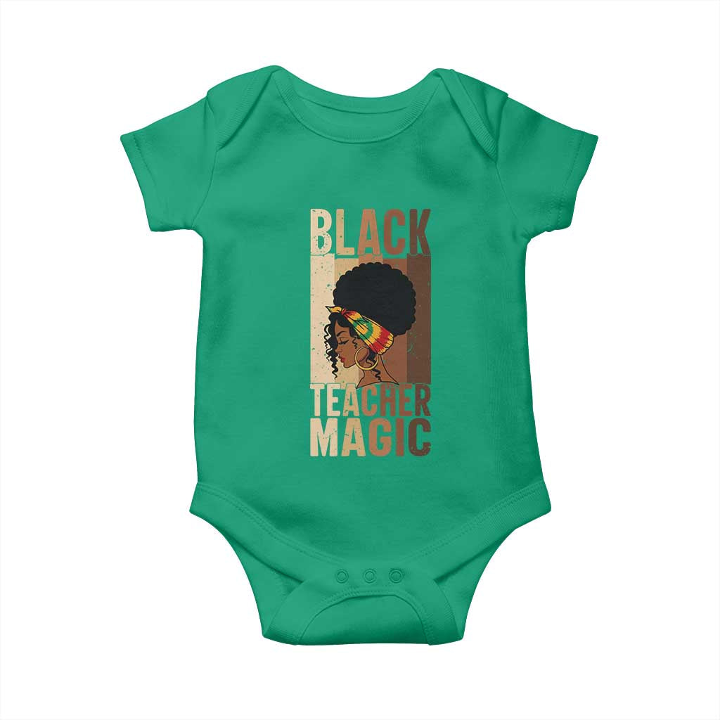 Black Teacher Magic Baby Onesie African American Pride Teacher Life TS12 Irish Green Print Your Wear