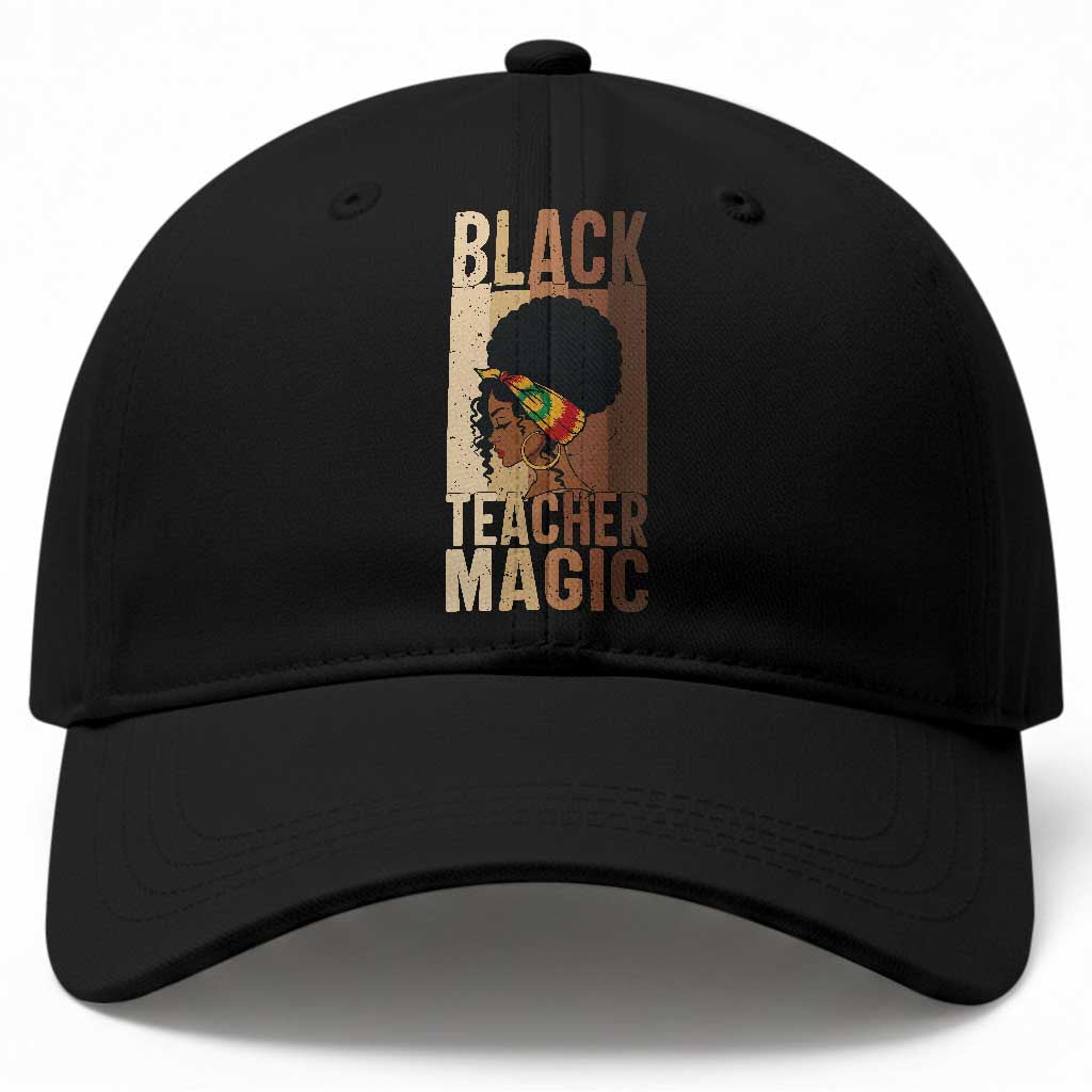 Black Teacher Magic Baseball Cap African American Pride Teacher Life TS12 Print Your Wear