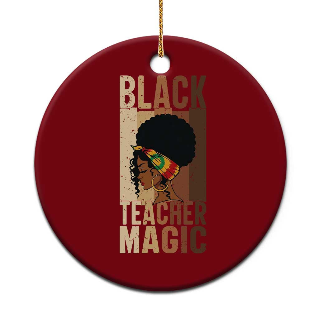 Black Teacher Magic Ceramic Ornament African American Pride Teacher Life TS12 1pc Red Print Your Wear
