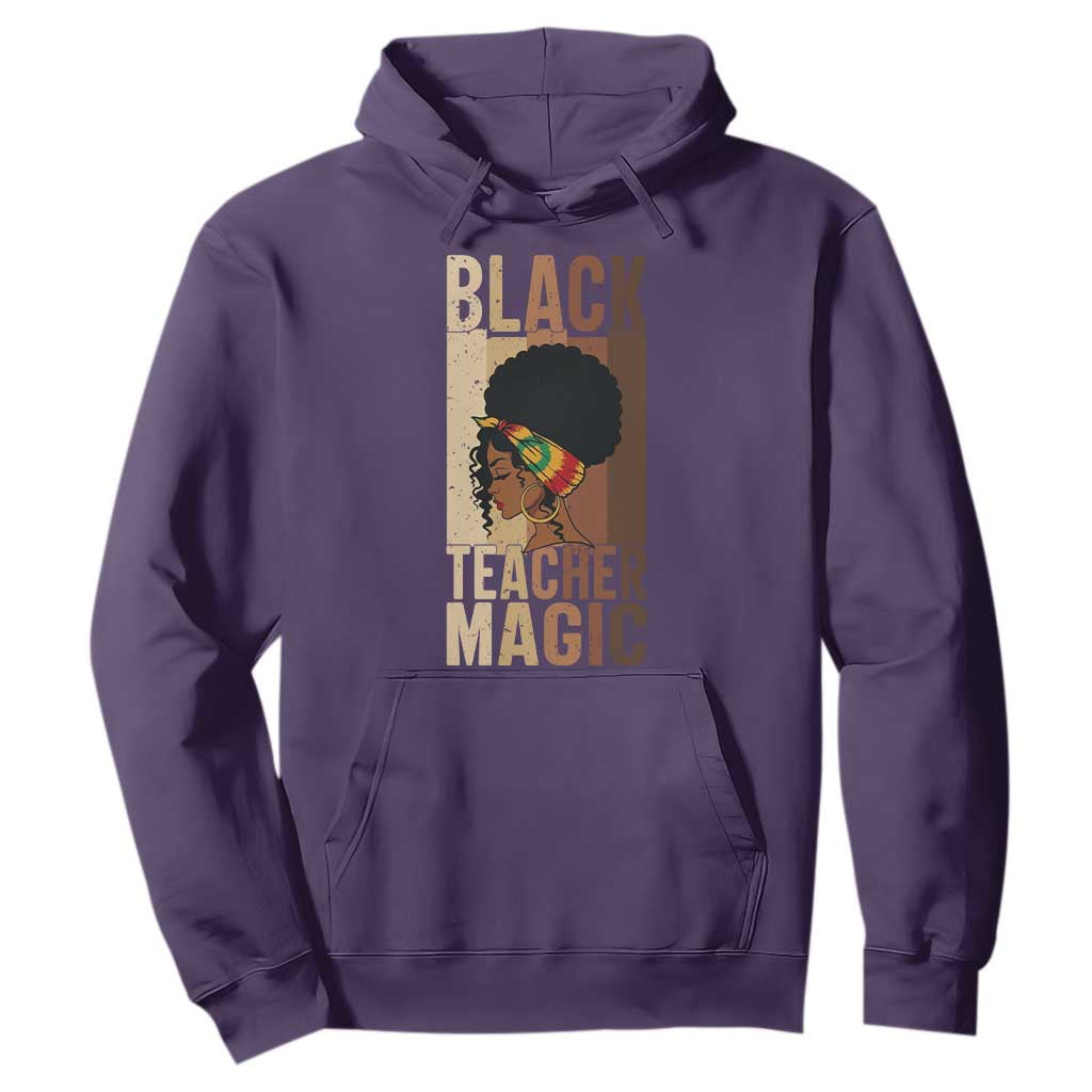 Black Teacher Magic Hoodie African American Pride Teacher Life TS12 Purple Print Your Wear