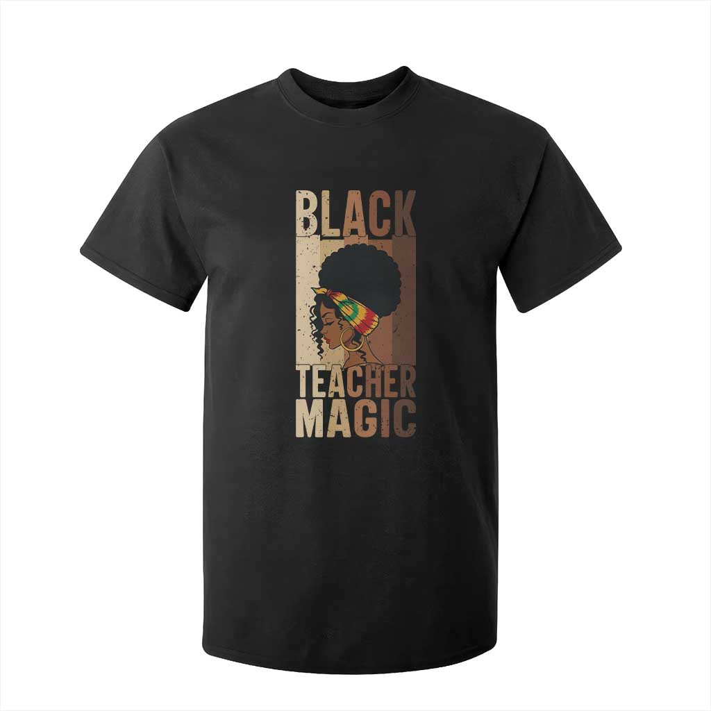 Black Teacher Magic T Shirt For Kid African American Pride Teacher Life TS12 Black Print Your Wear