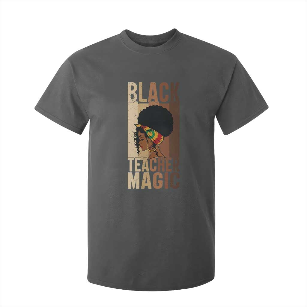 Black Teacher Magic T Shirt For Kid African American Pride Teacher Life TS12 Dark Heather Print Your Wear