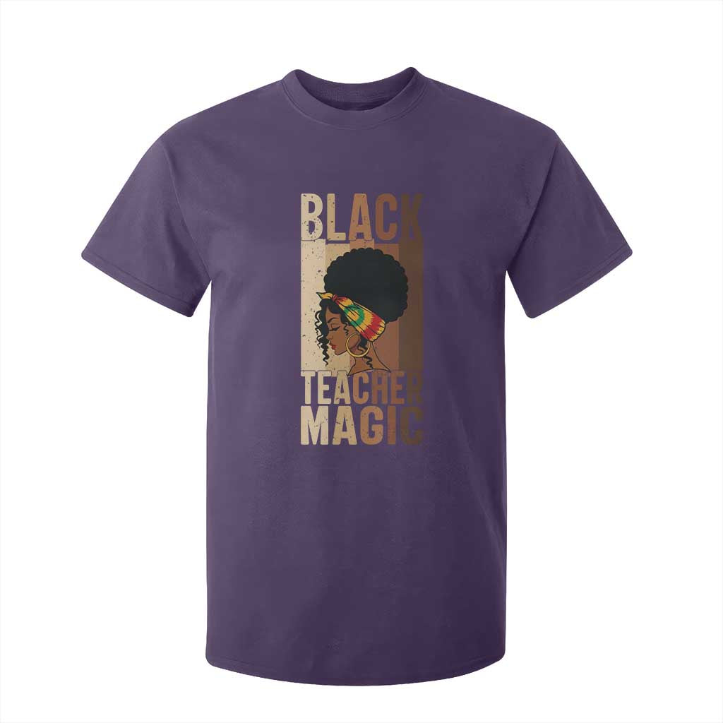 Black Teacher Magic T Shirt For Kid African American Pride Teacher Life TS12 Purple Print Your Wear