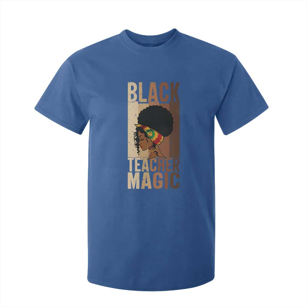 Black Teacher Magic T Shirt For Kid African American Pride Teacher Life TS12 Royal Blue Print Your Wear
