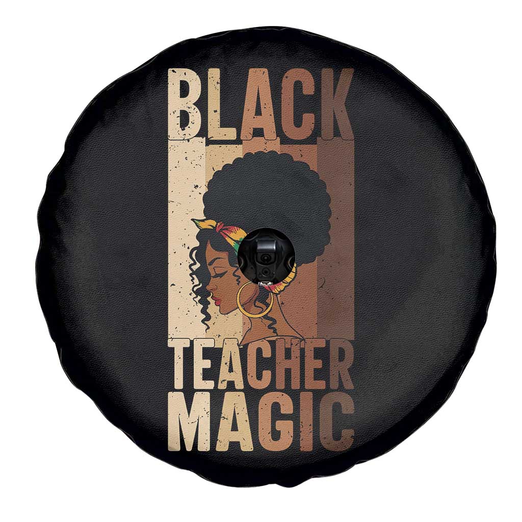 Black Teacher Magic Spare Tire Cover African American Pride Teacher Life TS12 Print Your Wear