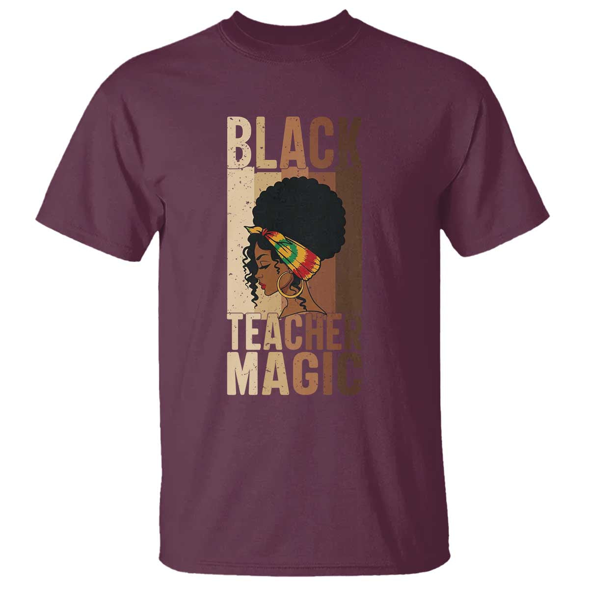 Black Teacher Magic T Shirt African American Pride Teacher Life TS12 Maroon Print Your Wear