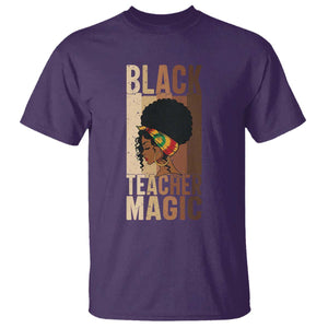 Black Teacher Magic T Shirt African American Pride Teacher Life TS12 Purple Print Your Wear