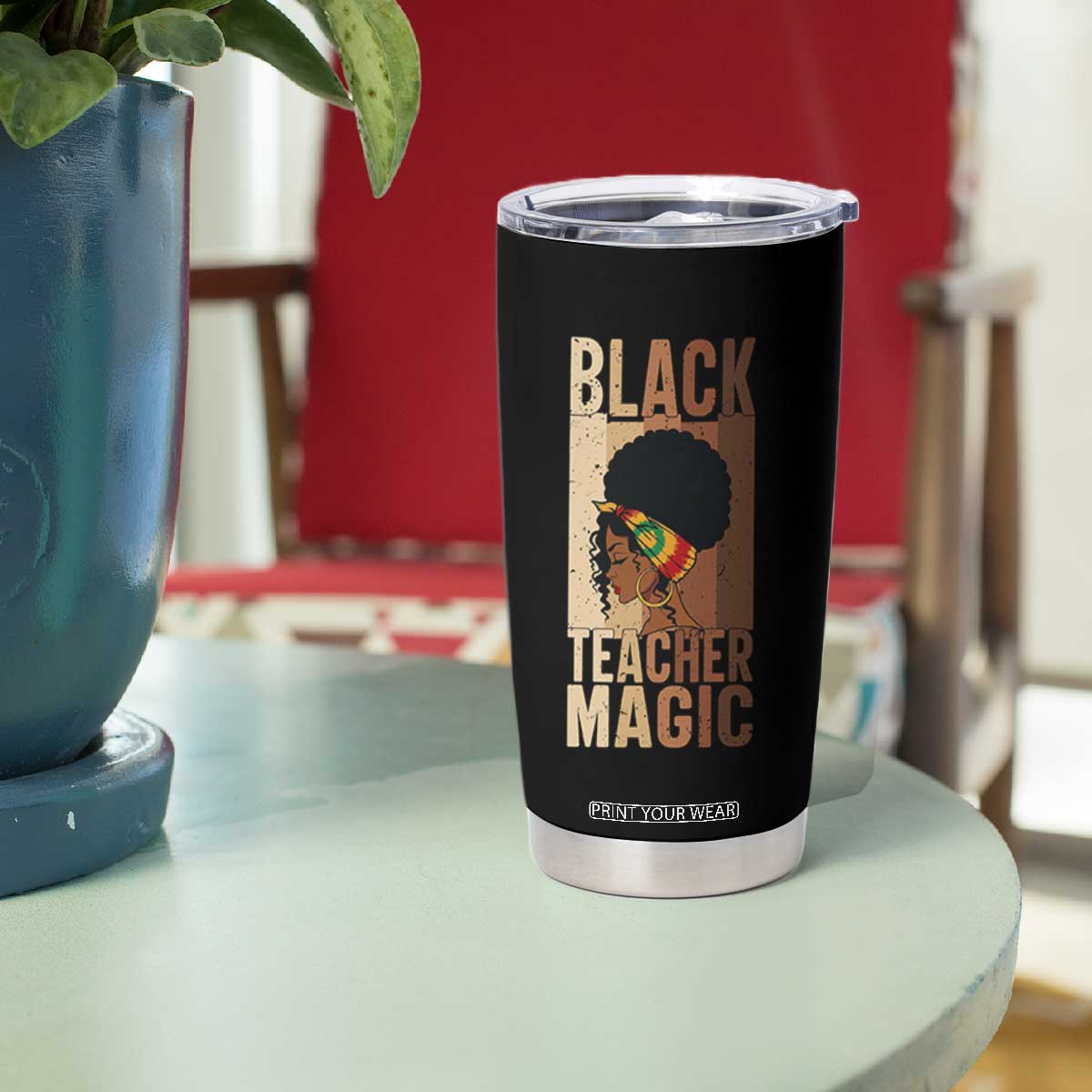 Black Teacher Magic Tumbler Cup African American Pride Teacher Life TS12 Print Your Wear