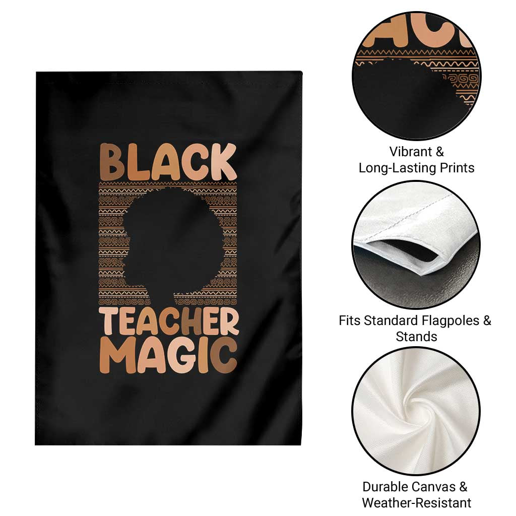 Black Teacher Magic Garden Flag Empowering African American Pride Teacher Gift TS12 Print Your Wear