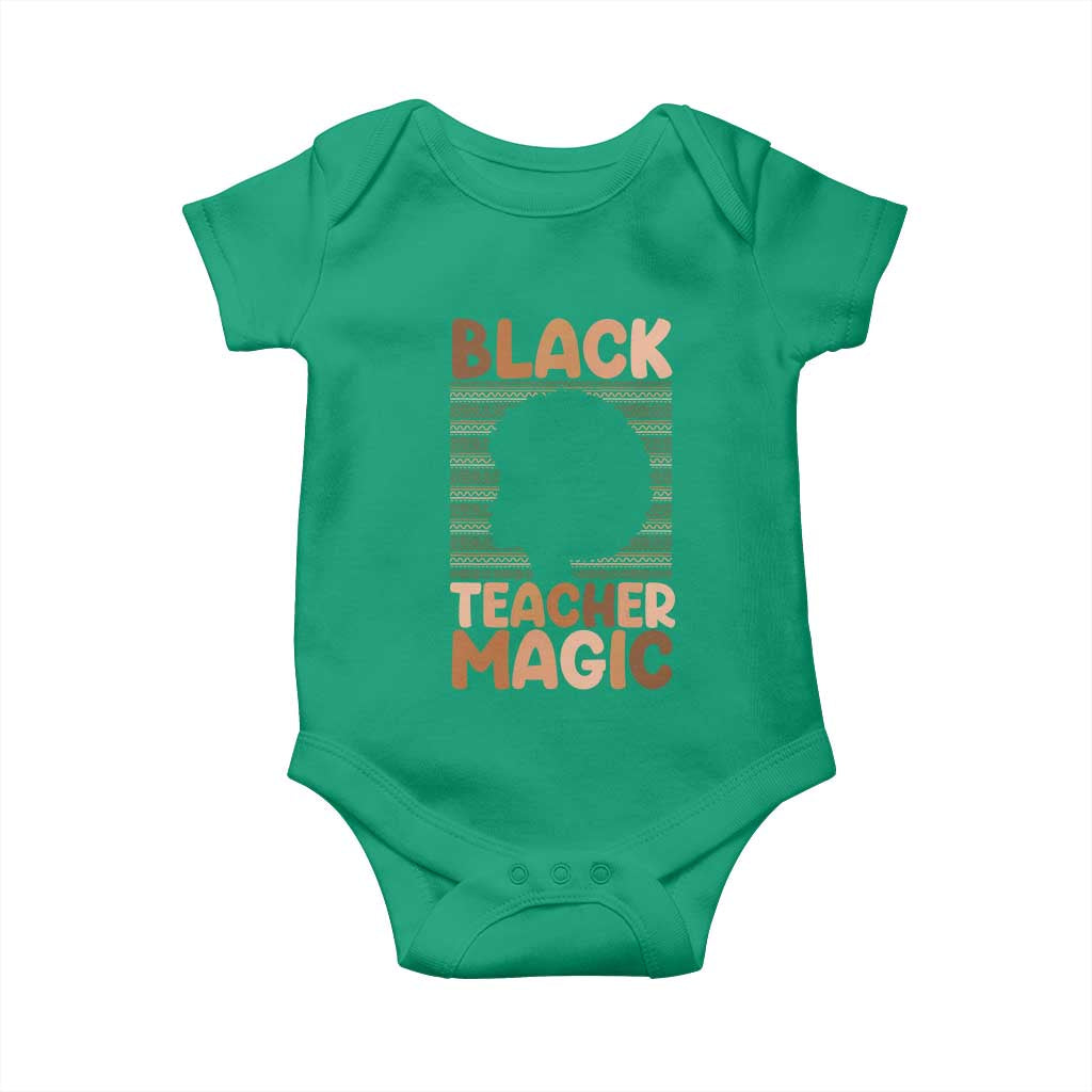 Black Teacher Magic Baby Onesie Empowering African American Pride Teacher Gift TS12 Irish Green Print Your Wear
