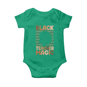 Black Teacher Magic Baby Onesie Empowering African American Pride Teacher Gift TS12 Irish Green Print Your Wear