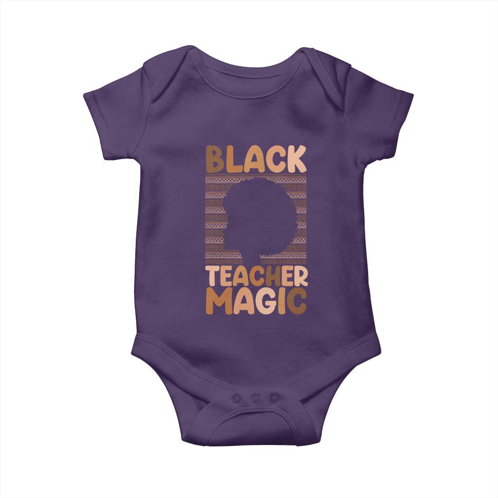Black Teacher Magic Baby Onesie Empowering African American Pride Teacher Gift TS12 Purple Print Your Wear
