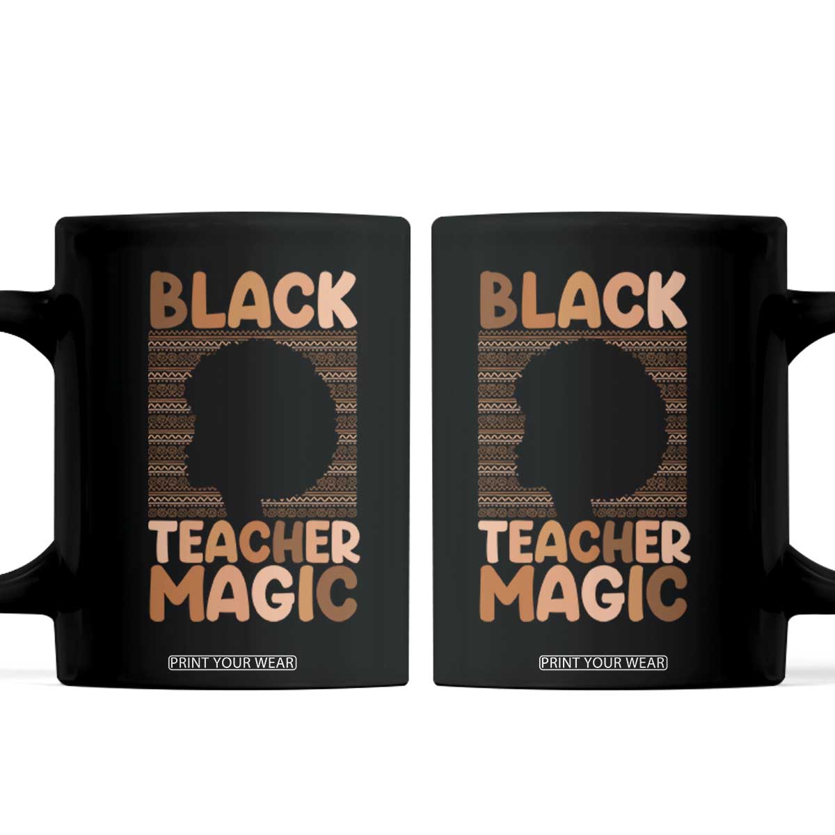 Black Teacher Magic Coffee Mug Empowering African American Pride Teacher Gift TS12 Black Print Your Wear