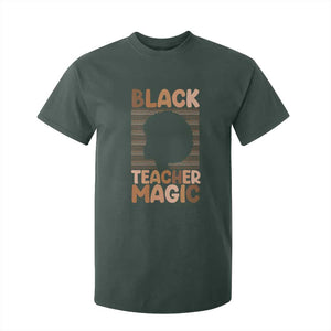 Black Teacher Magic T Shirt For Kid Empowering African American Pride Teacher Gift TS12 Dark Forest Green Print Your Wear