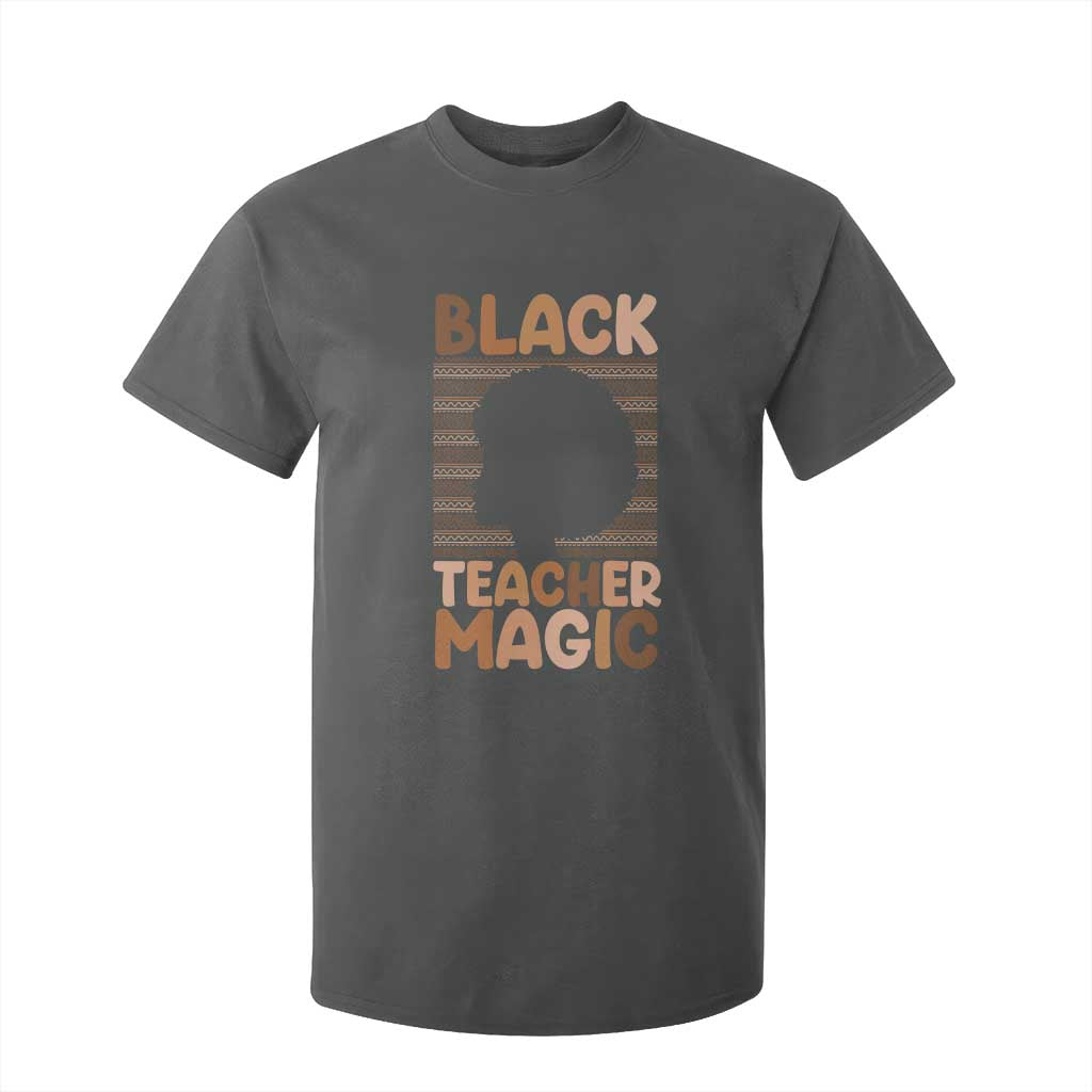 Black Teacher Magic T Shirt For Kid Empowering African American Pride Teacher Gift TS12 Dark Heather Print Your Wear
