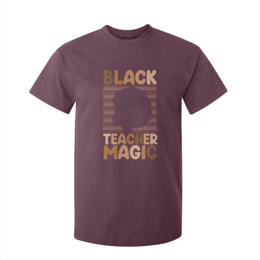 Black Teacher Magic T Shirt For Kid Empowering African American Pride Teacher Gift TS12 Maroon Print Your Wear