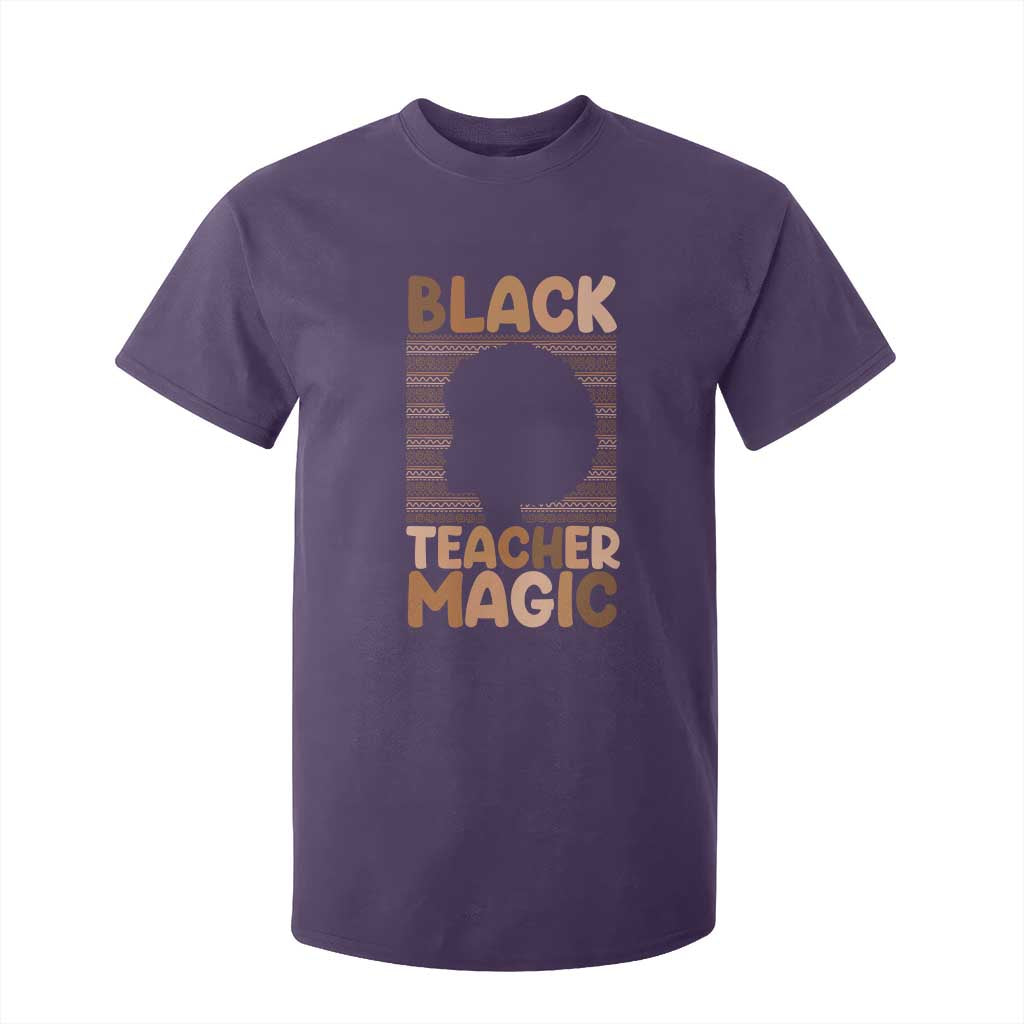 Black Teacher Magic T Shirt For Kid Empowering African American Pride Teacher Gift TS12 Purple Print Your Wear