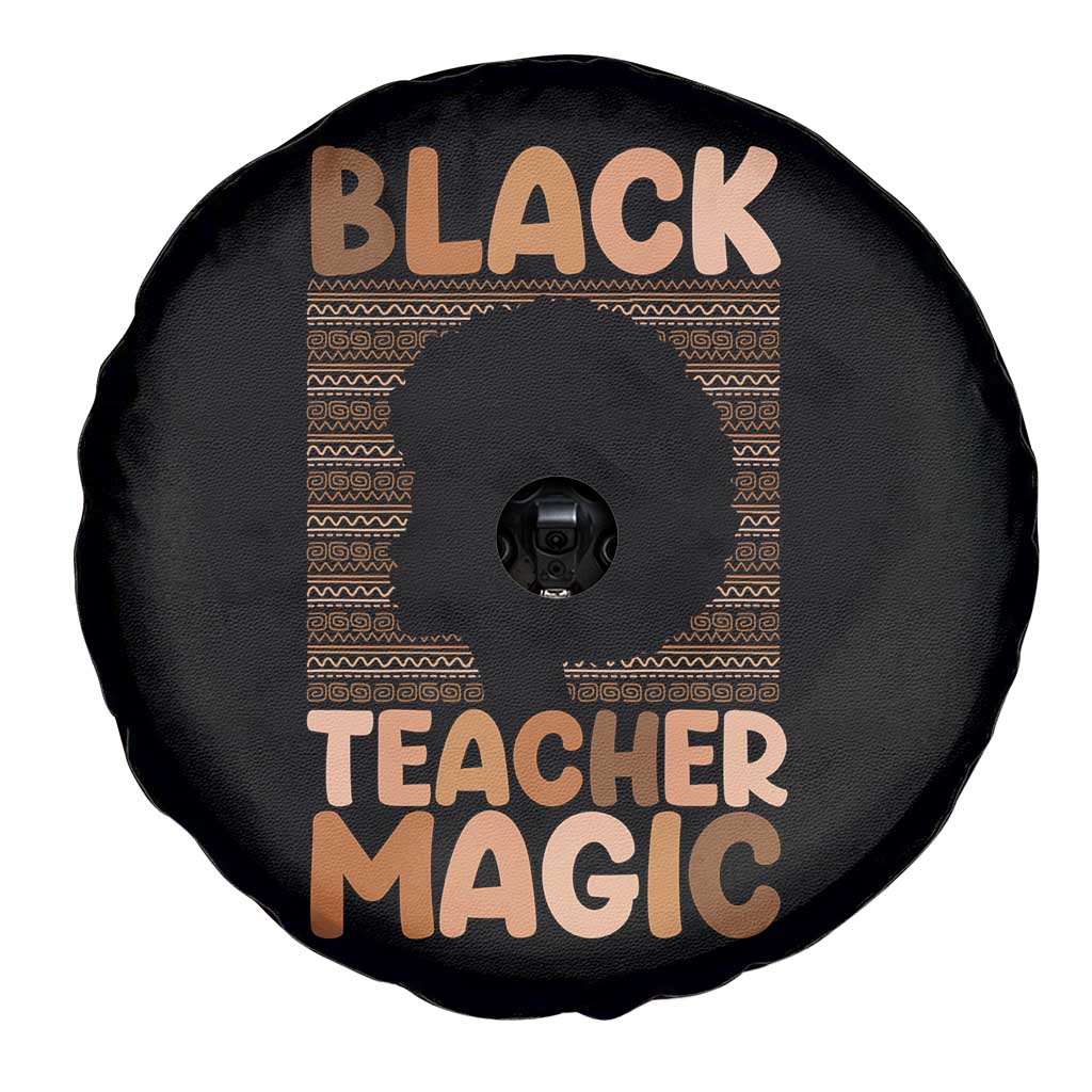 Black Teacher Magic Spare Tire Cover Empowering African American Pride Teacher Gift TS12 Print Your Wear