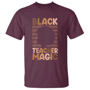 Black Teacher Magic T Shirt Empowering African American Pride Teacher Gift TS12 Maroon Print Your Wear