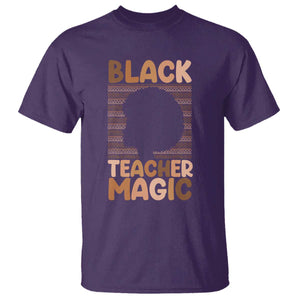 Black Teacher Magic T Shirt Empowering African American Pride Teacher Gift TS12 Purple Print Your Wear