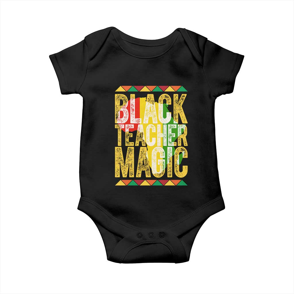 Black History Month Gift Baby Onesie Black Teacher Magic TS12 Black Print Your Wear