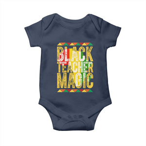 Black History Month Gift Baby Onesie Black Teacher Magic TS12 Navy Print Your Wear