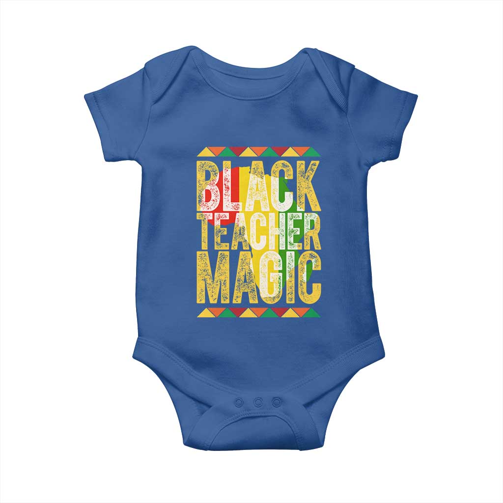 Black History Month Gift Baby Onesie Black Teacher Magic TS12 Royal Blue Print Your Wear