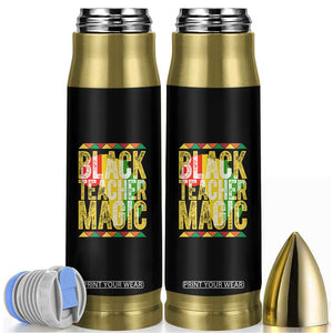 Black History Month Gift Bullet Tumbler Black Teacher Magic TS12 Black Print Your Wear