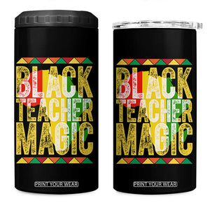 Black History Month Gift 4 in 1 Can Cooler Tumbler Black Teacher Magic TS12 One Size: 16 oz Black Print Your Wear