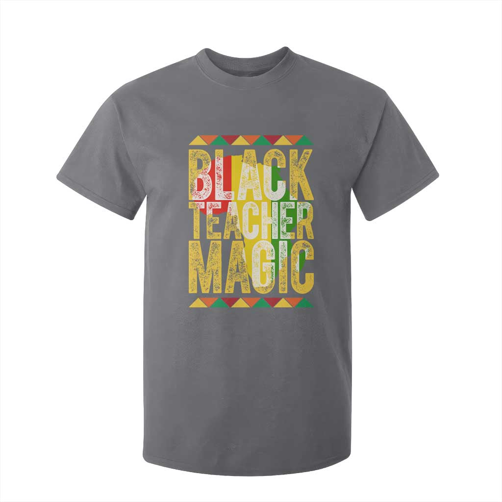 Black History Month Gift T Shirt For Kid Black Teacher Magic TS12 Charcoal Print Your Wear