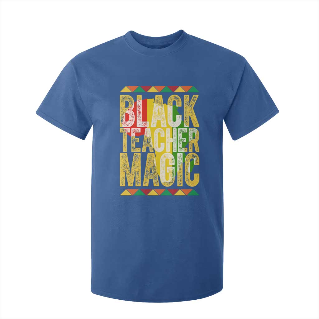 Black History Month Gift T Shirt For Kid Black Teacher Magic TS12 Royal Blue Print Your Wear