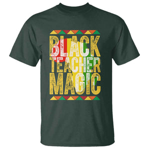 Black History Month Gift T Shirt Black Teacher Magic TS12 Dark Forest Green Print Your Wear