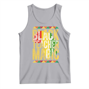 Black History Month Gift Tank Top Black Teacher Magic TS12 Athletic Heather Print Your Wear