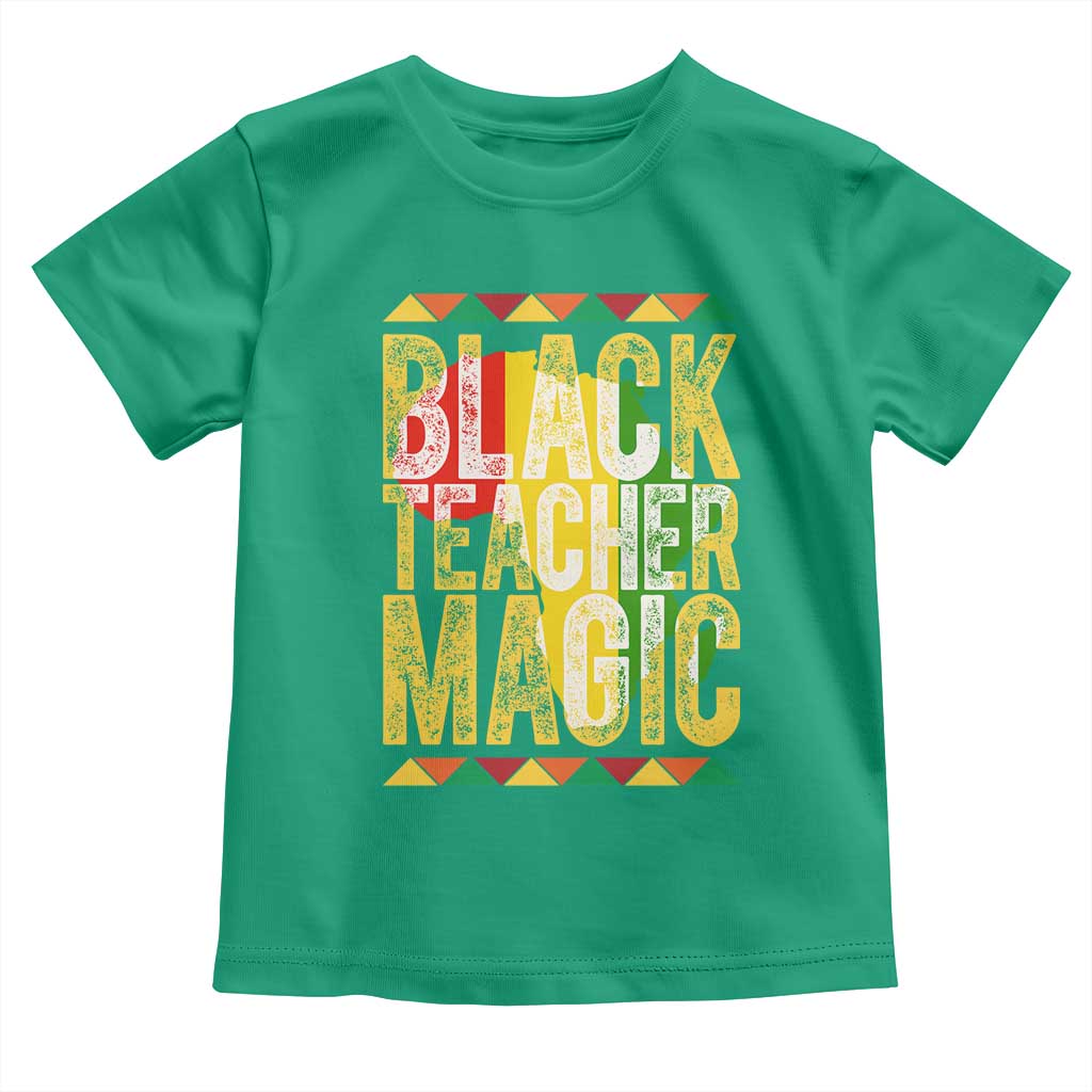 Black History Month Gift Toddler T Shirt Black Teacher Magic TS12 Irish Green Print Your Wear