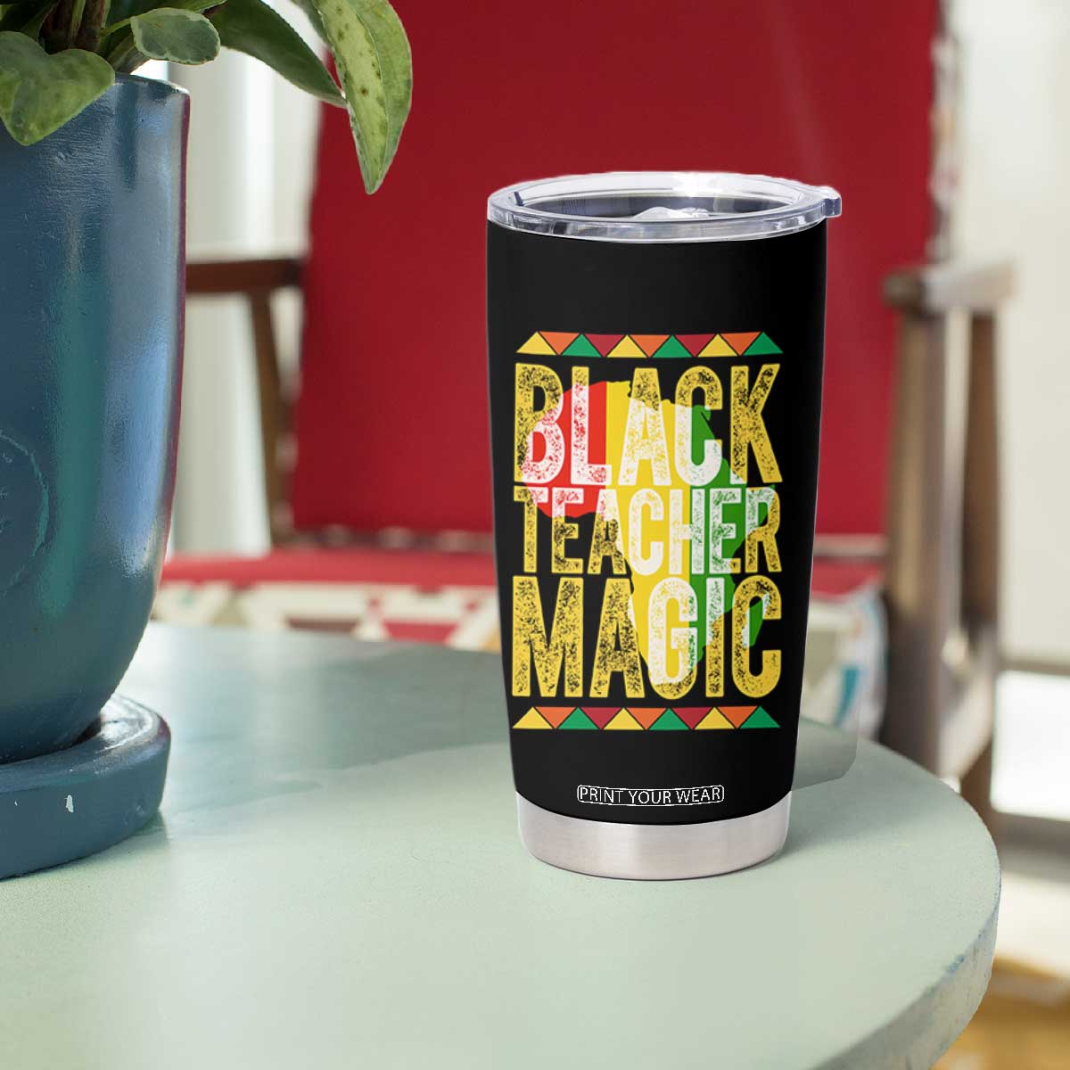 Black History Month Gift Tumbler Cup Black Teacher Magic TS12 Print Your Wear