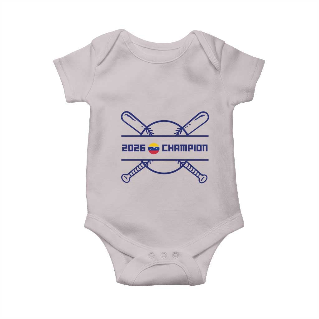 Venezuela Champions 2026 Baby Onesie Baseball Pride Gift TS12 Ice Gray Print Your Wear