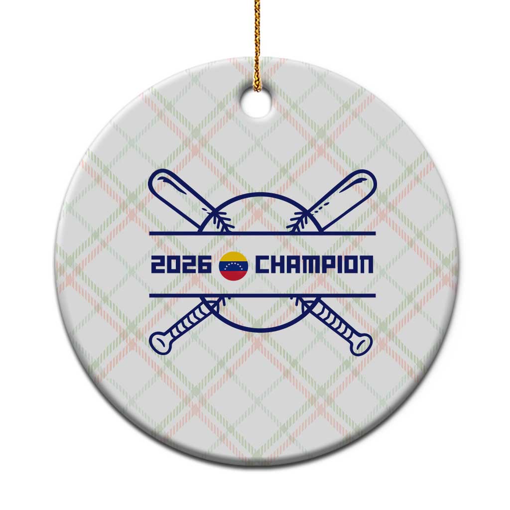 Venezuela Champions 2026 Ceramic Ornament Baseball Pride Gift TS12 1pc Christmas Plaid Print Your Wear